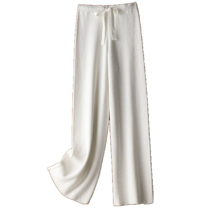 Pantalons Palazzo larges pour femmes avec ceinture à nouer décontractée Chic & Stil