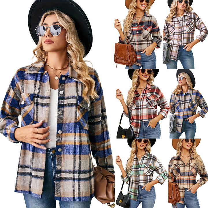 Oversized checkered shirt for women in soft flannel Lune London