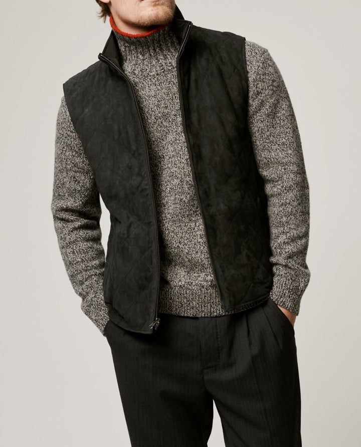 Heated vests for men with high collar Lune London