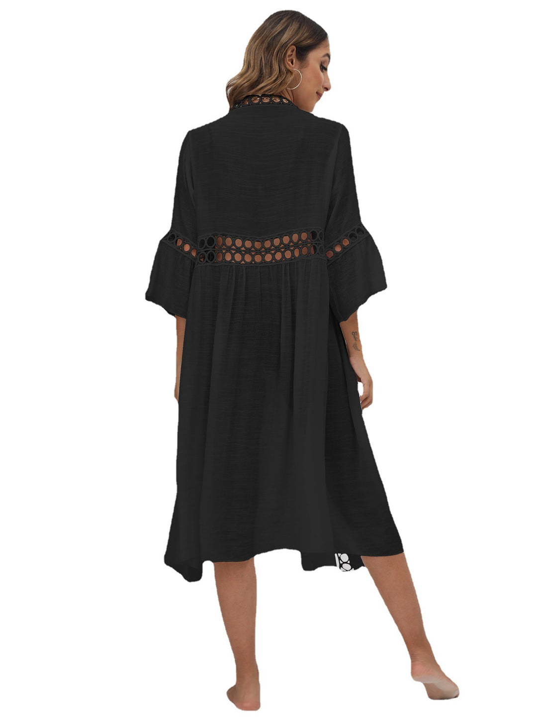 Elegant beach dress for women with crochet details Lune London