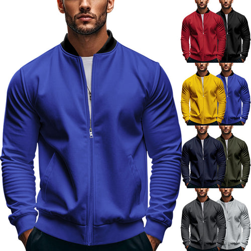 Sporty bomber jacket for men with high collar Lune London