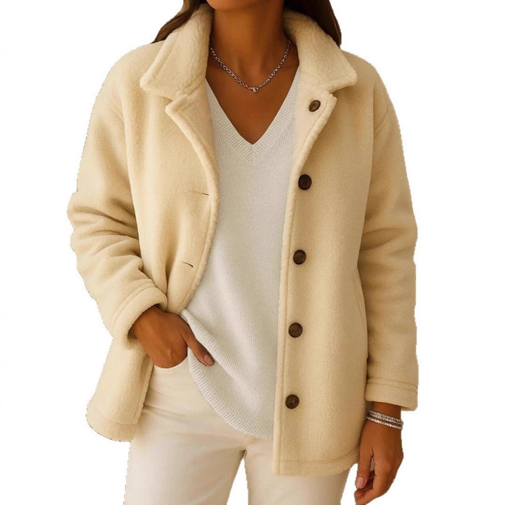 Veste en polaire pour femmes avec détails en boutons Chic & Stil