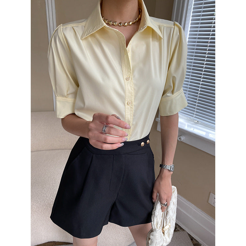 Ladies Elegant Blouse with Puff Sleeves Chic & Stil