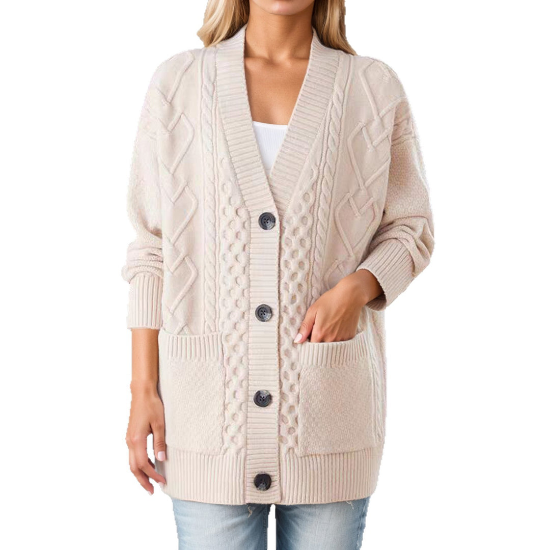 Knit jacket for women with structure and practical pockets Lune London