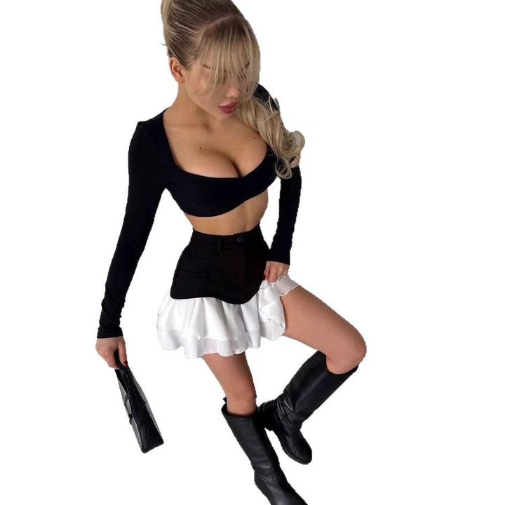 Fashion women's skirt with asymmetrical hem and practical pockets Lune London