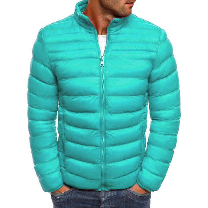 Quilted jacket for men with a stand-up collar and zippered side pockets Lune London