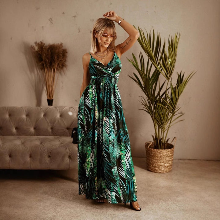 Chic and stylish maxi dress with tropical print for women 1751348966