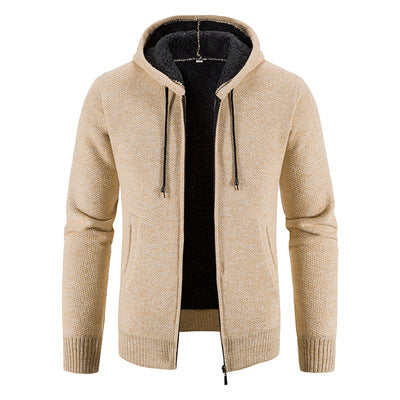 Men's knit jacket with modern hood and structured design Lune London