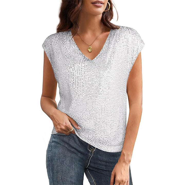 Ladies Glamorous Sequin Top Lune London