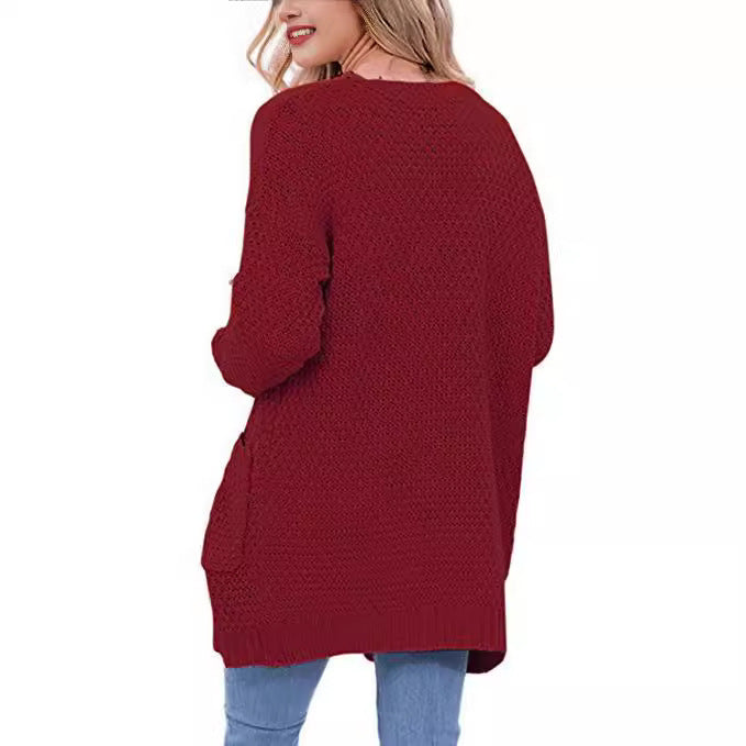 Cardigan femme avec motif texturé et poches pratiques Chic & Stil
