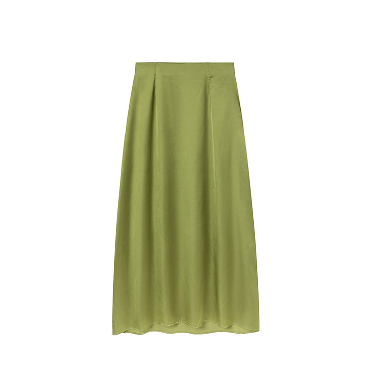 Chic Long Floor-Length Satin Maxi Skirt for Women and Style