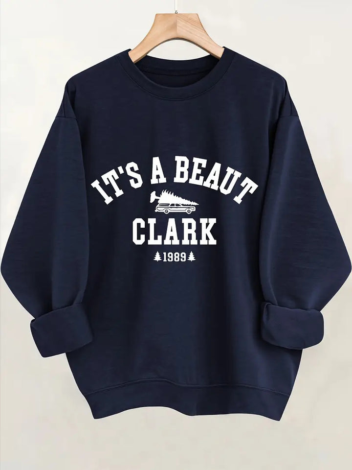 Sweat-shirt pour femmes avec lettrage décontracté et coupe confortable Chic & Stil