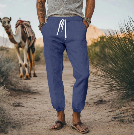 Casual cargo pants for men with elastic waistband and practical pockets Lune London