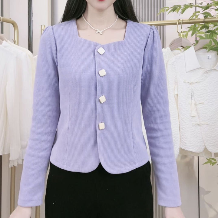 Veste courte de mode pour femmes avec boutons décoratifs Chic & Stil