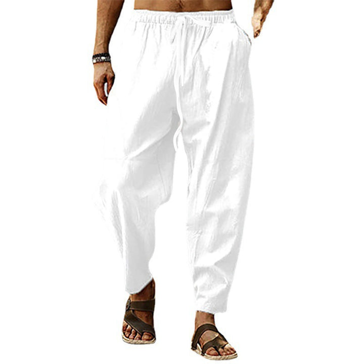 Casual summer pants for men in suit style with elastic waistband and practical side pockets Lune London