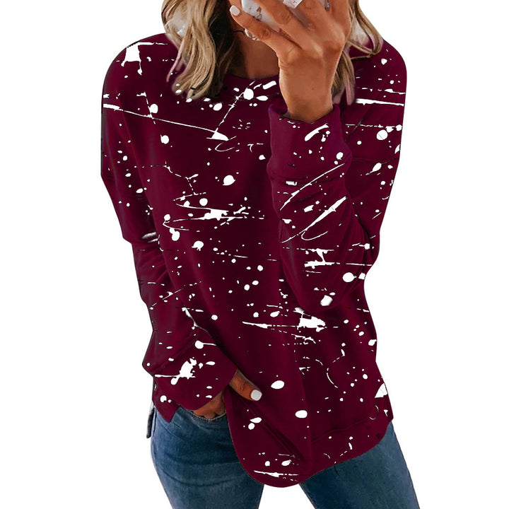 Creative sweater for women with chic and stylish color splash design