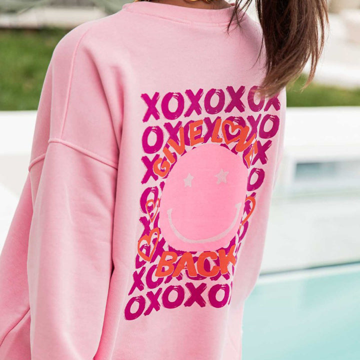 Casual sweatshirt for women with creative pattern and wide sleeves Lune London