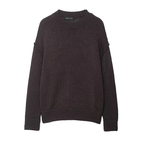 Casual sweater for women with oversized fit and textured pattern Lune London
