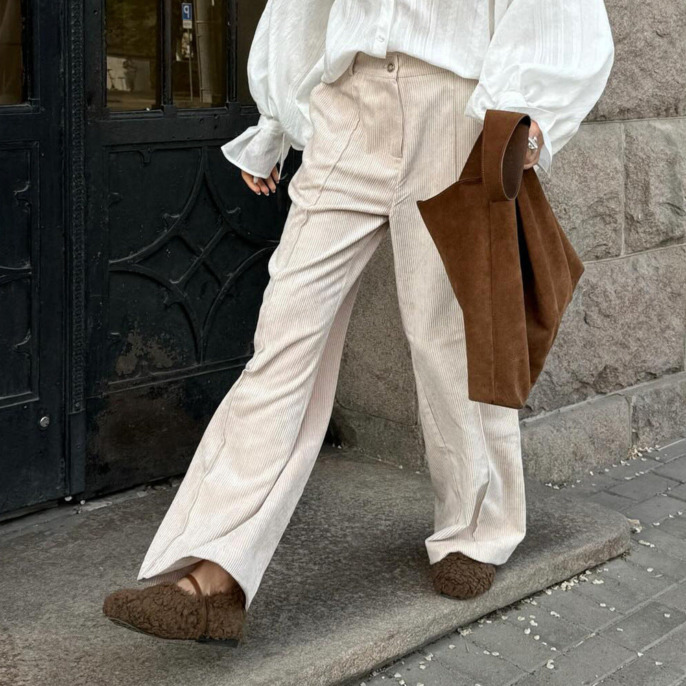 Lune London wide corduroy pants for women