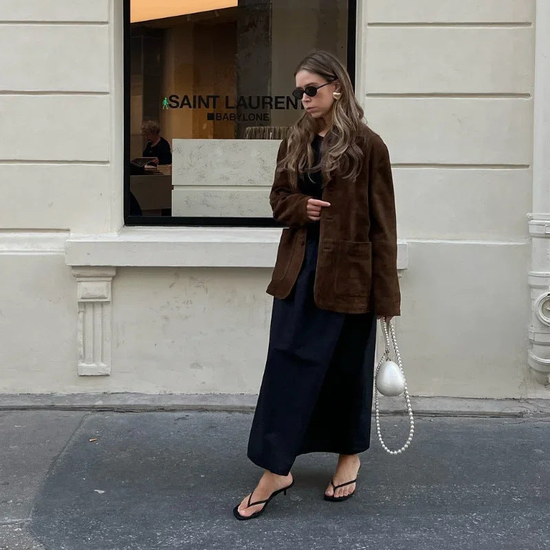 Fashionable suede jacket for women in a relaxed fit Lune London