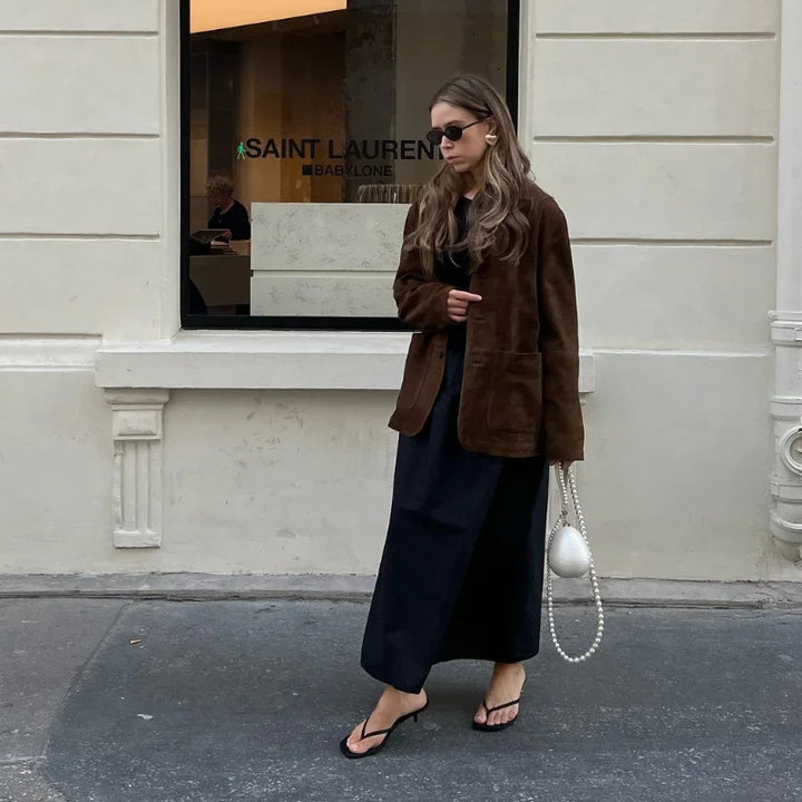 Fashionable suede jacket for women in a relaxed fit Lune London