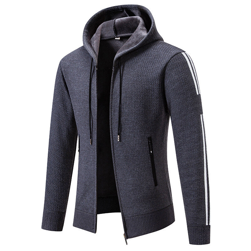 Sporty hoodie jacket for men with an innovative material blend Lune London
