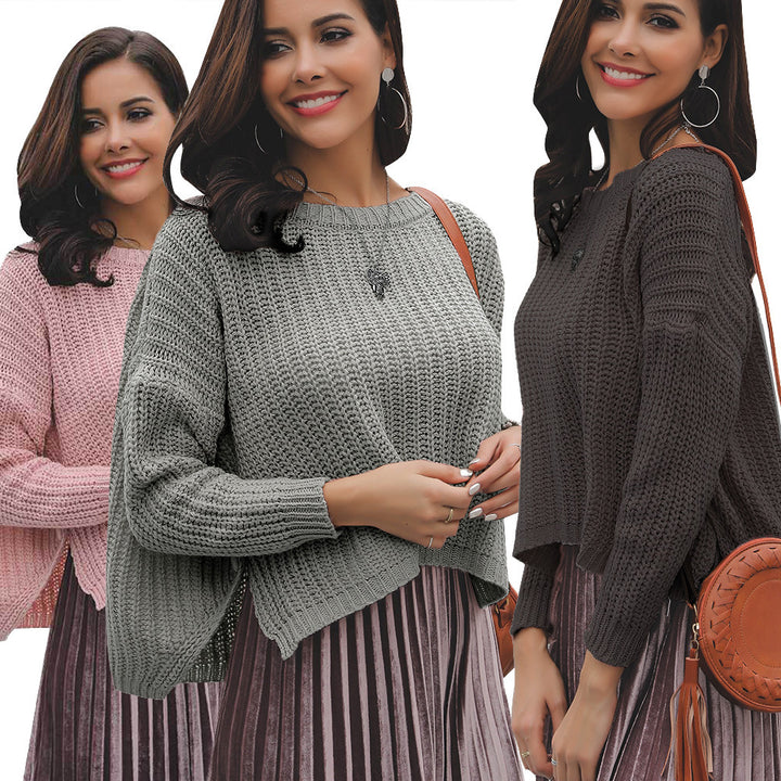 Pull en tricot pour femmes dans un design décontracté avec un motif en tricot à la mode Chic & Stil