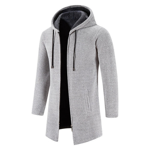 Premium fleece jacket for men, hooded and with side pockets Lune London