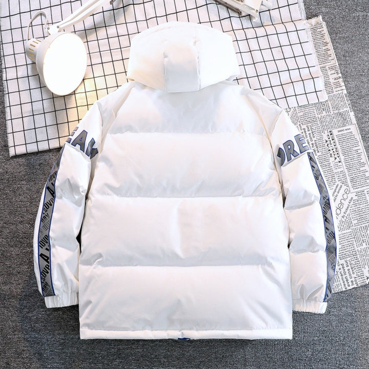 Ladies warm quilted jacket with practical hood and reflective accents Lune London