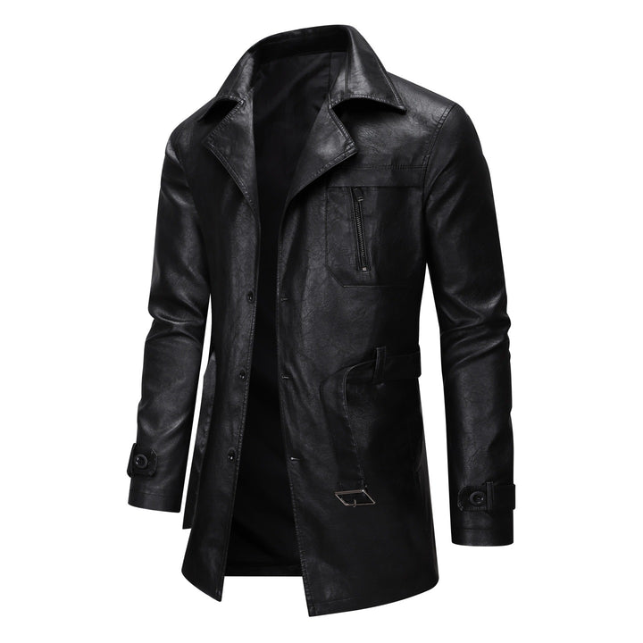 Elegant vintage leather trench coat for men Lune London