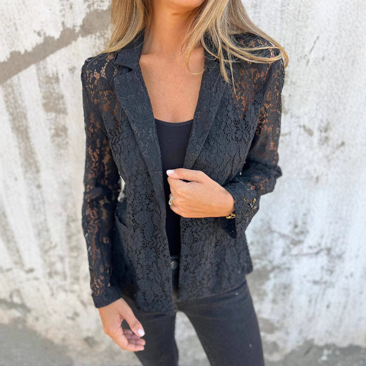 Chic and Stylish Transparent Lace Blazer for Women