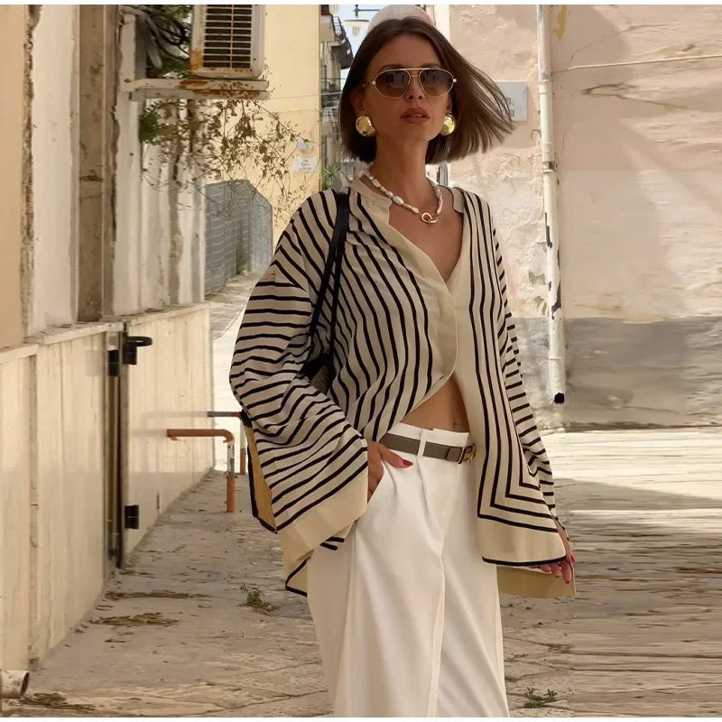 Femmes Cardigan Stylé avec Manches Amples Chic & Stil