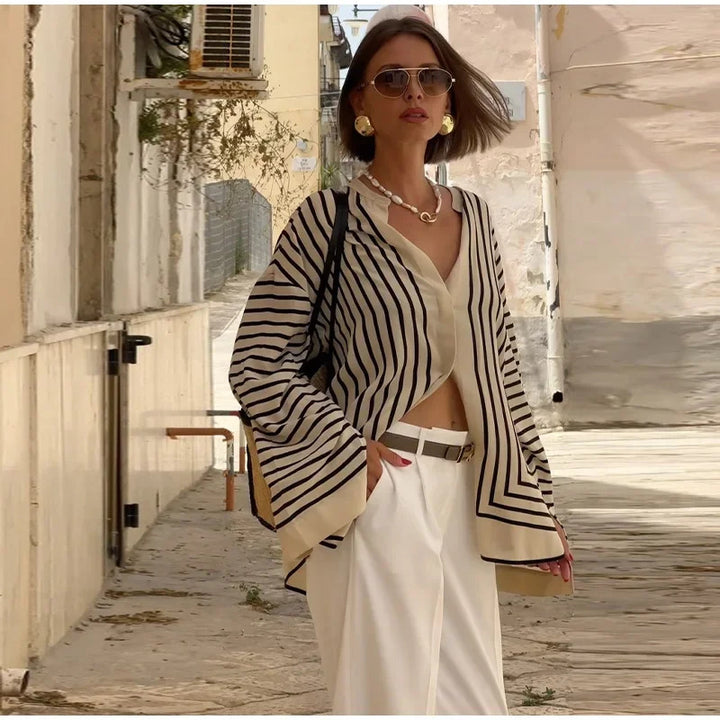 Femmes Cardigan Stylé avec Manches Amples Chic & Stil