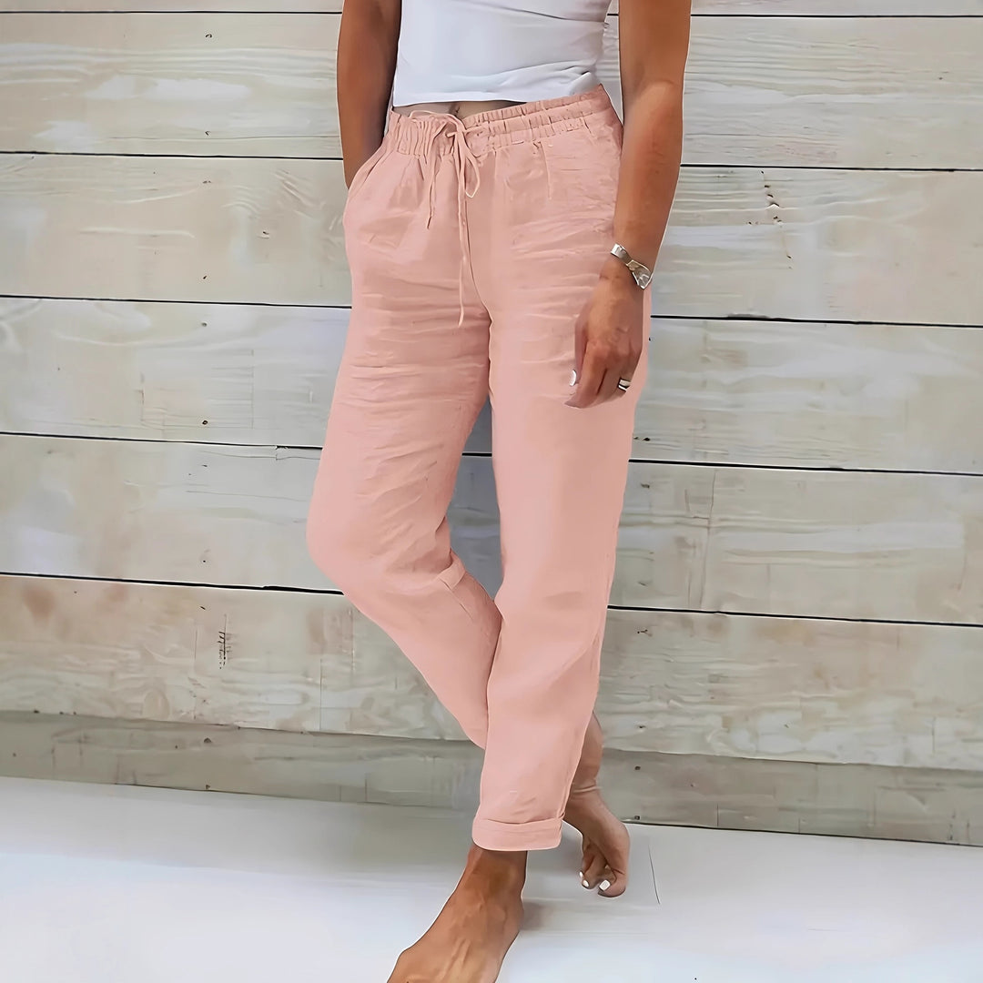 Pantalon en lin décontracté pour femmes Lune London