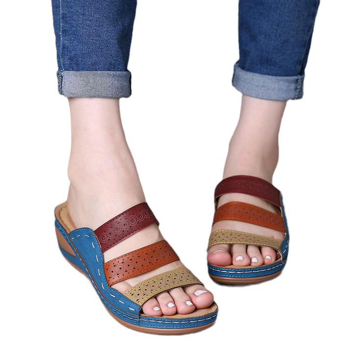 Fashion platform sandals for women with breathable upper Lune London
