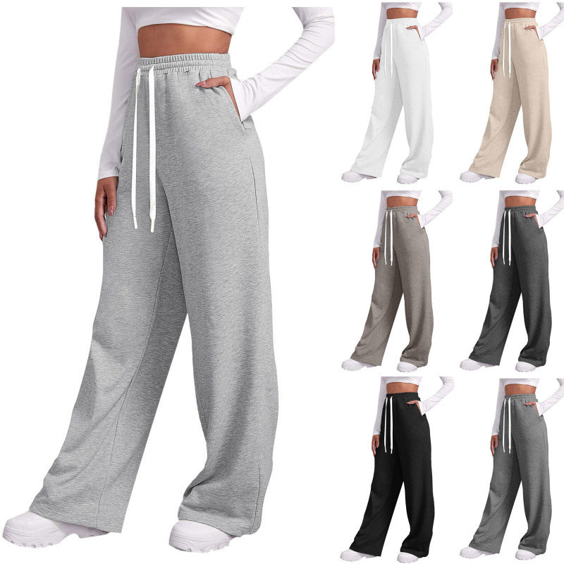 Lune London High Waist Casual Jogging Pants for Ladies with Drawstring