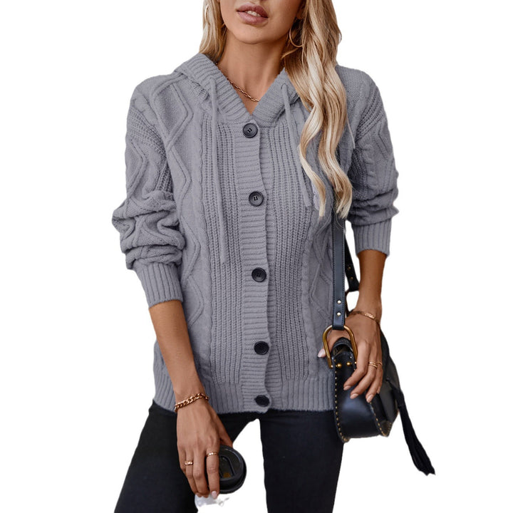 Hooded knit jacket for women with structured design Lune London