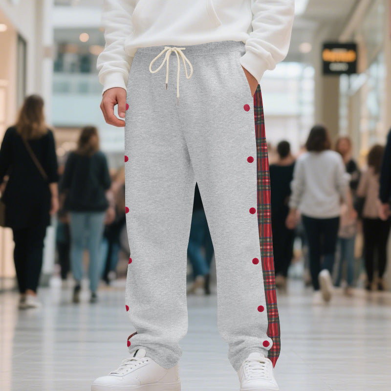 Lune London men's athletic leisure pants with snap details