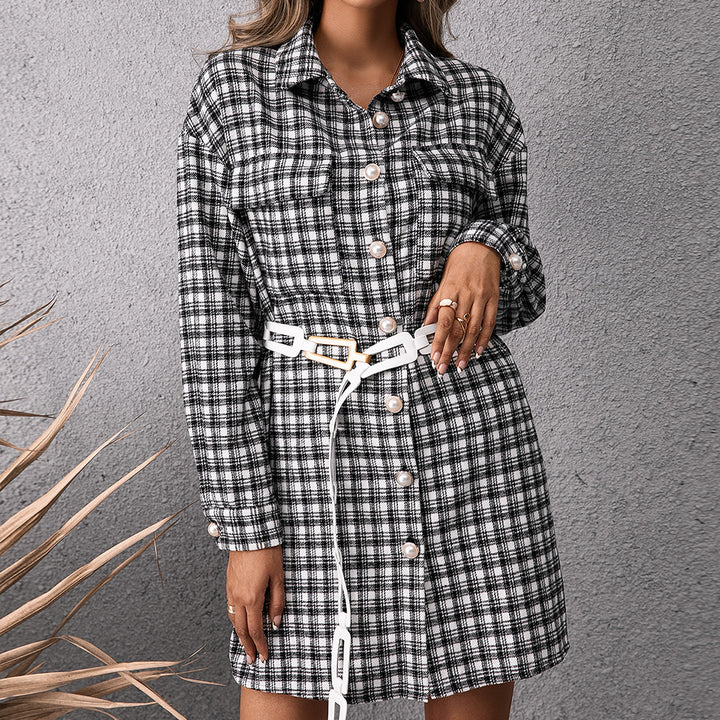 Lune London checkered shirt dress for women