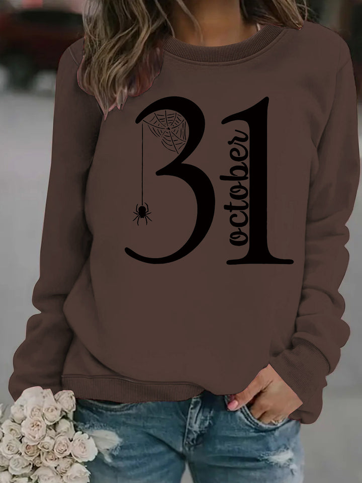 Sweat-shirt pour femmes avec motif d'Halloween créatif et coupe confortable Chic & Stil