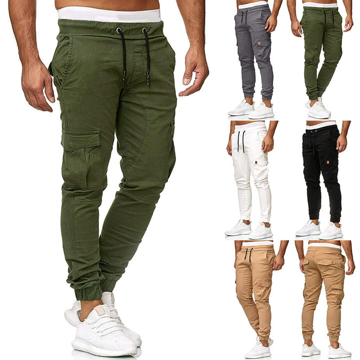 Men's cargo jogger pants with elastic waist and practical pockets Lune London