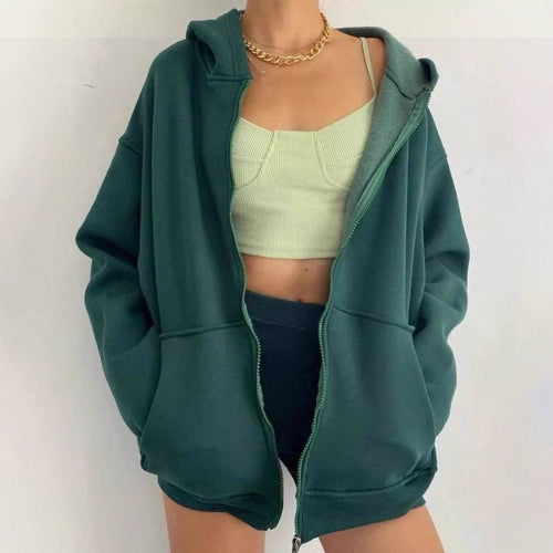 Women's hooded jacket with full zip and large pockets Lune London