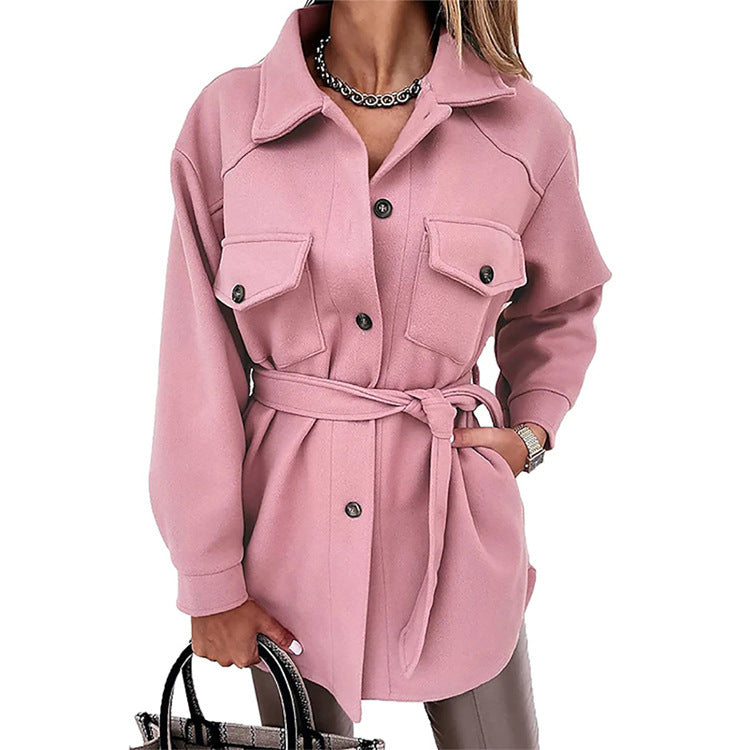 Utility jacket for women with a trendy belt and practical pockets Lune London