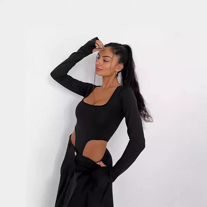 Body sculpting for women with creative cut-out details and long sleeves Lune London