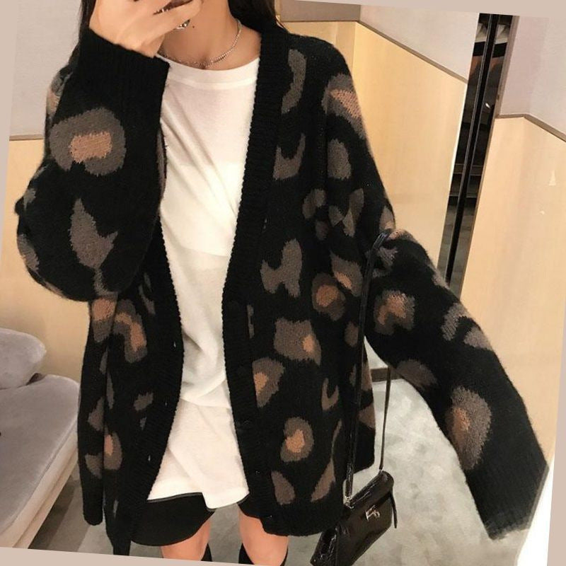 Lune London Leopard Print Knit Jacket for Women