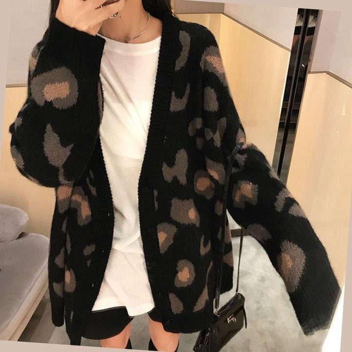Lune London Leopard Print Knit Jacket for Women