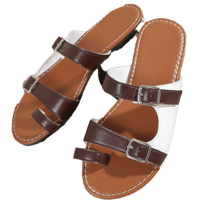 Ladies Strap Sandals with Adjustable Buckles and Ergonomic Sole Lune London
