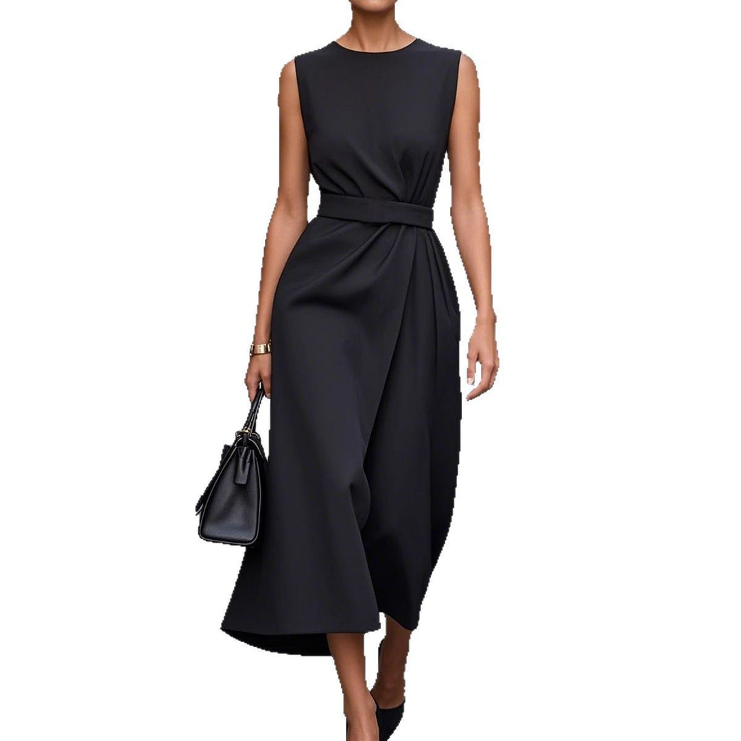 Maxi dress for women with an elegant draped design and a slim waist Lune London