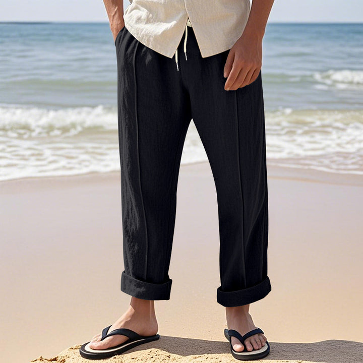 Casual beach pants for men with adjustable drawstring and breathable material Lune London
