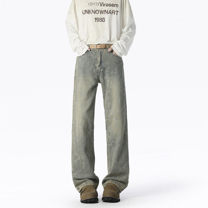 Men's wide jeans with a unique pattern and great comfort Lune London